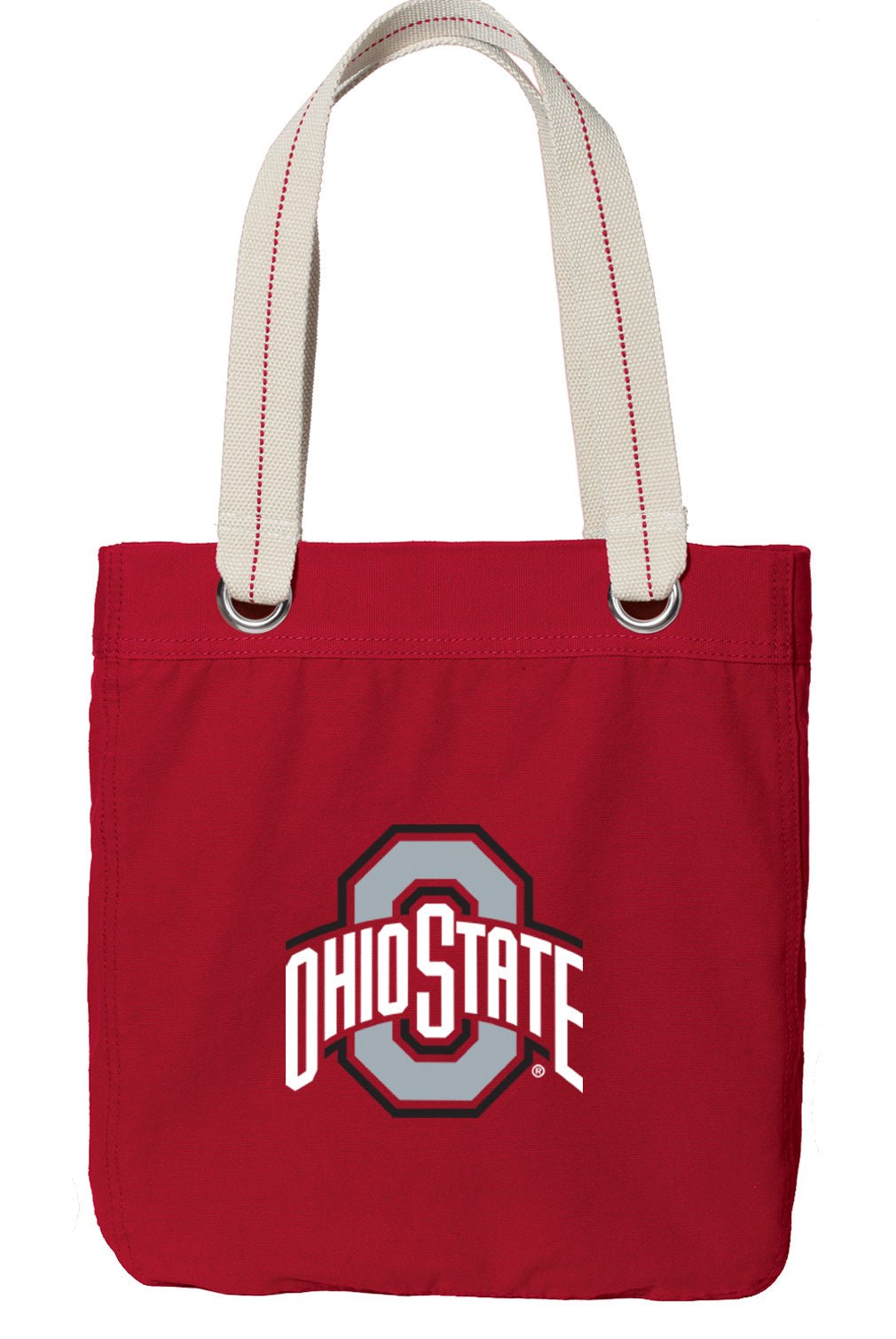 Ohio State Tote Bag OSU Deluxe Canvas Shoulder Bag Red