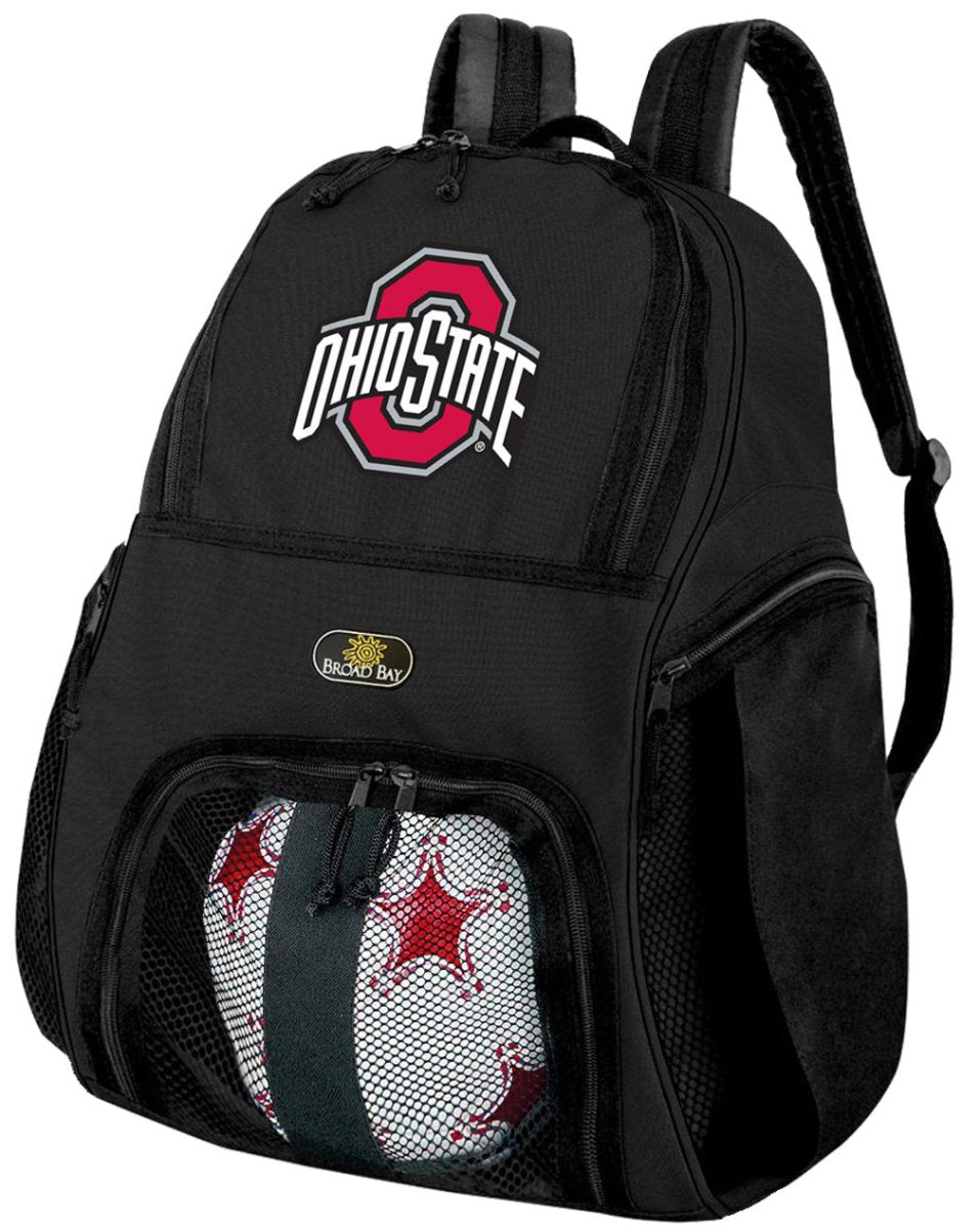 Ohio State Soccer Ball Backpack or OSU Volleyball Sports Gear Bag Black