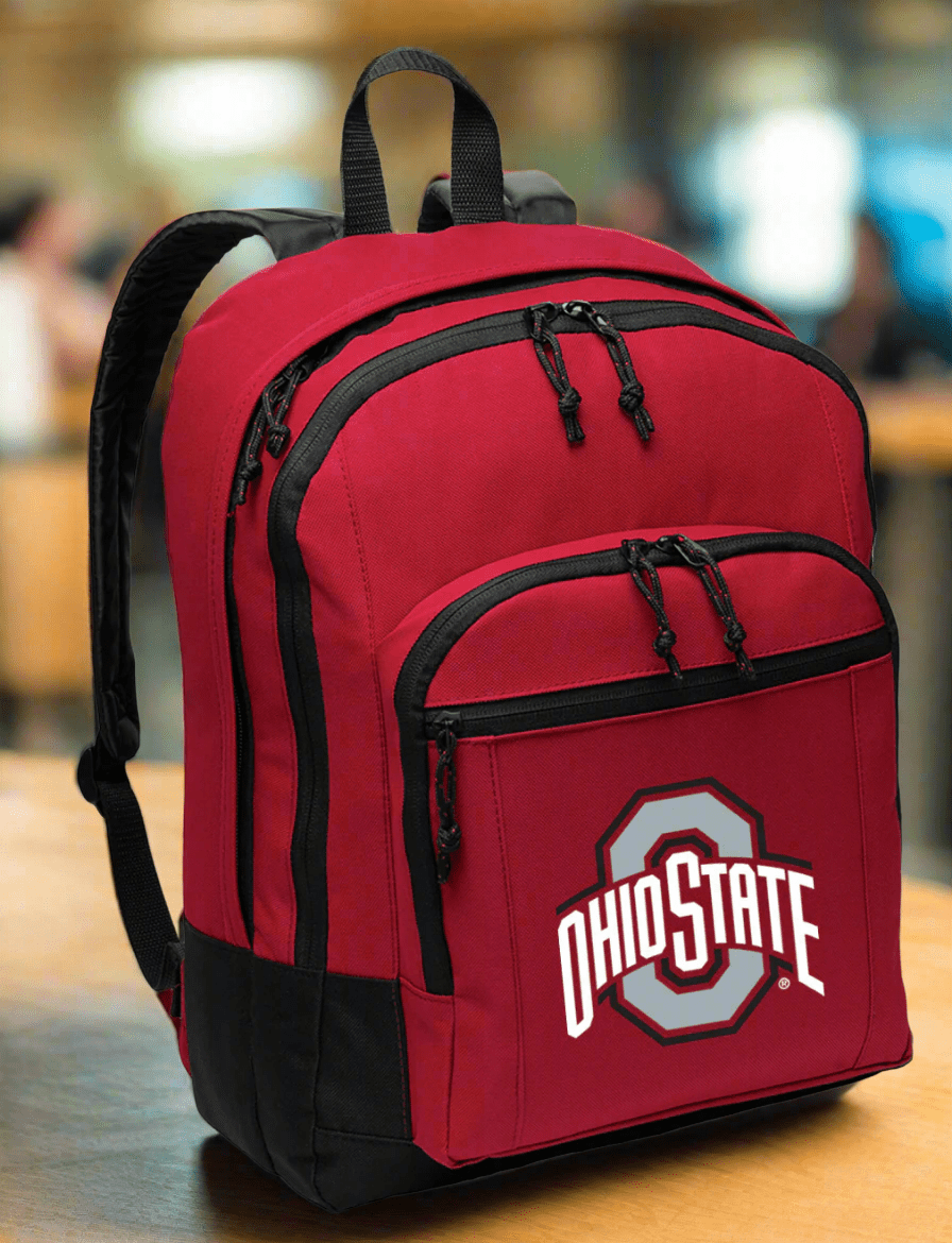 Ohio State Backpack OSU Medium Classic Style Backpack Red