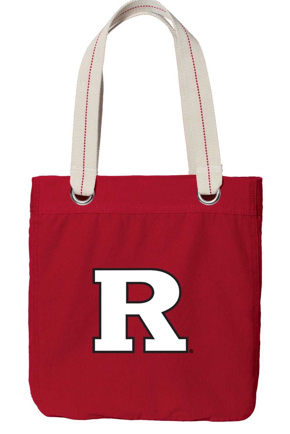 Rutgers Tote Bag RU Deluxe Canvas Shoulder Bag Red