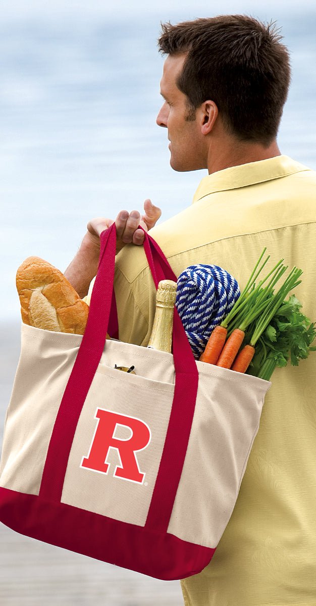 Rutgers Canvas Tote Bag RU Classic Tote Red