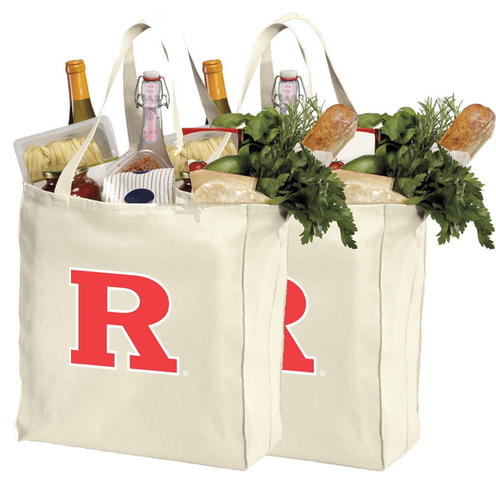 Rutgers Grocery Shopping Bags 2 PC SET RU Reusable Cotton Bags