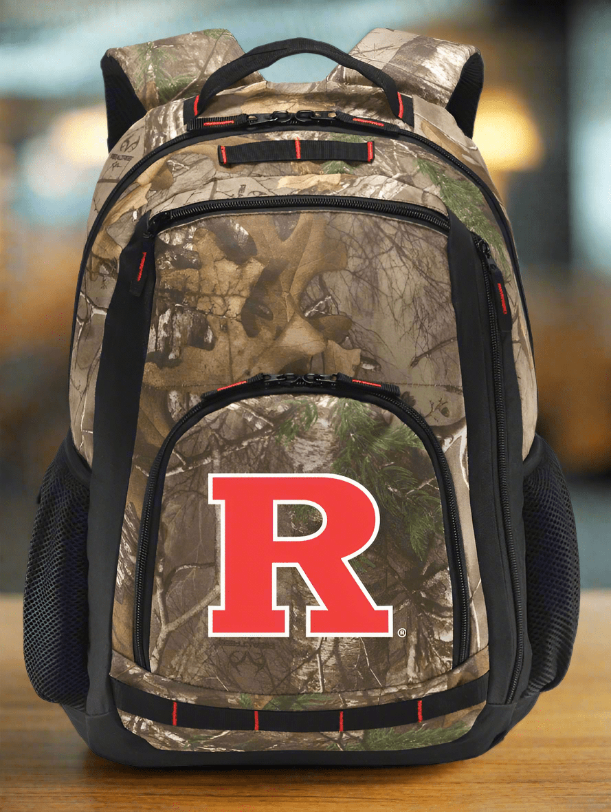 Rutgers Camo Backpack RU Laptop Computer Backpack