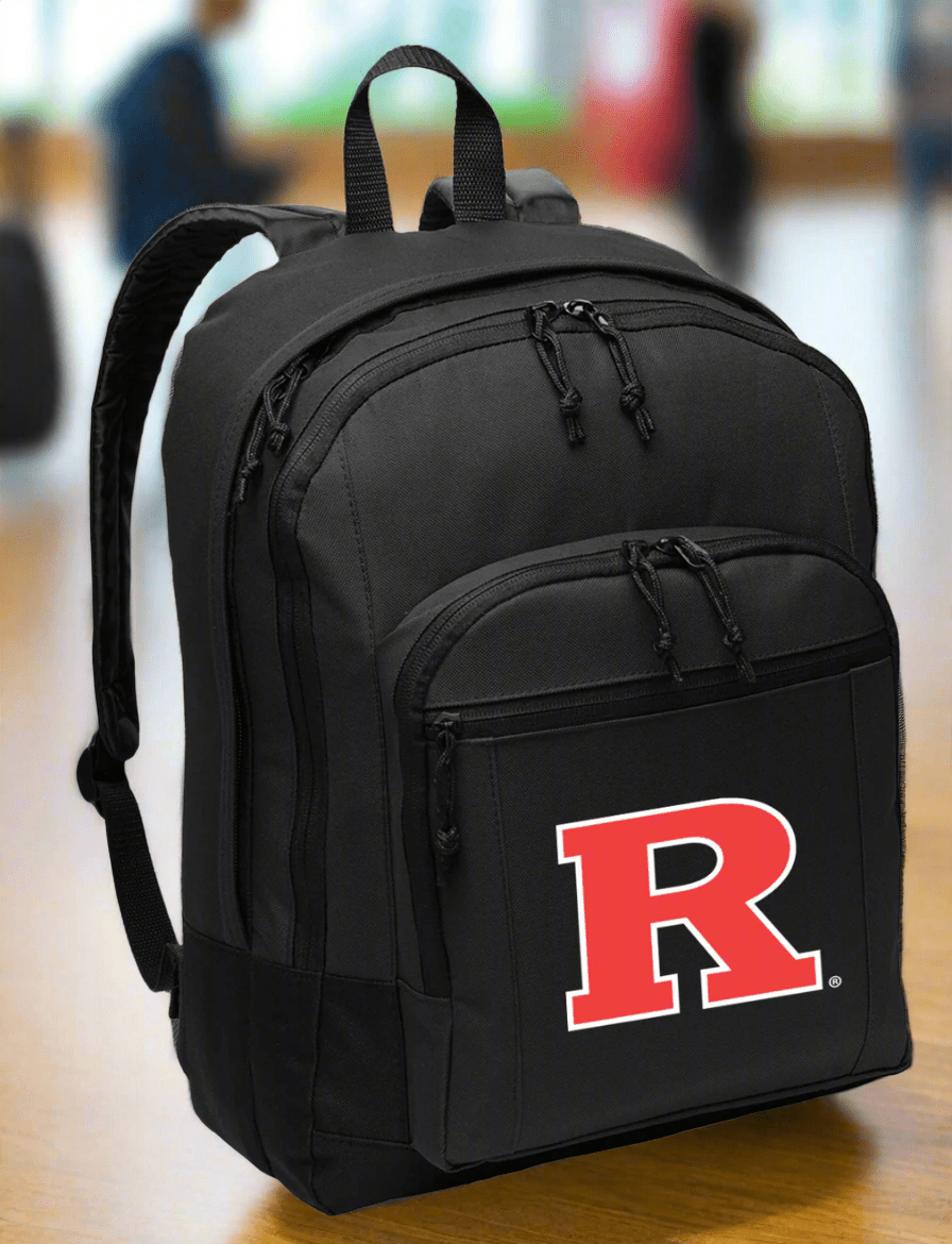 Rutgers Backpack RU Medium Classic Style Backpack Black