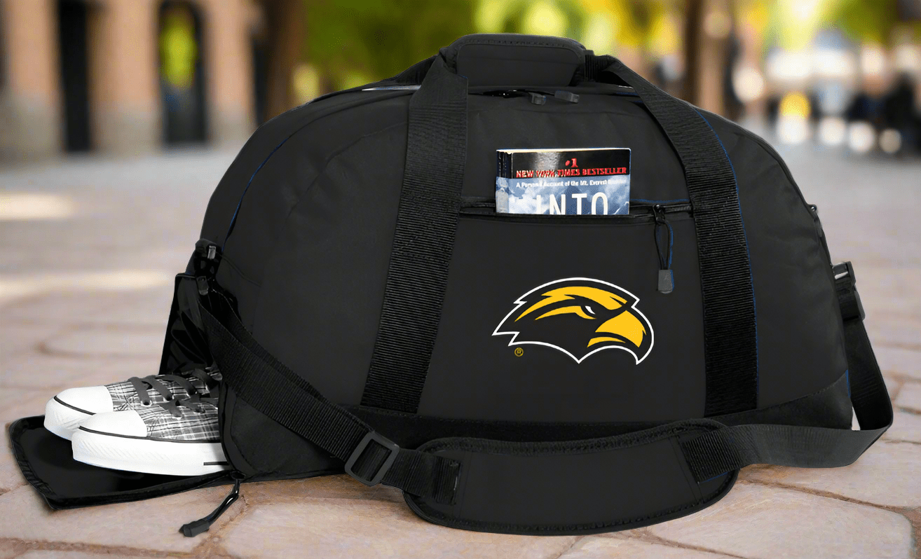 Southern Miss Duffel Bag USM Gym or Sports Bag with Shoe Pocket