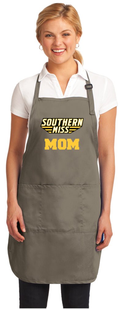 Southern Miss Apron USM Golden Eagles Apron - Stain Resistant Fabric Mom on Khaki