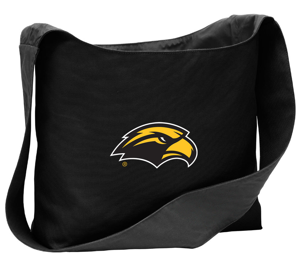 Southern Miss Cross Body Bag USM Shoulder Tote Bag - Sling Style Black