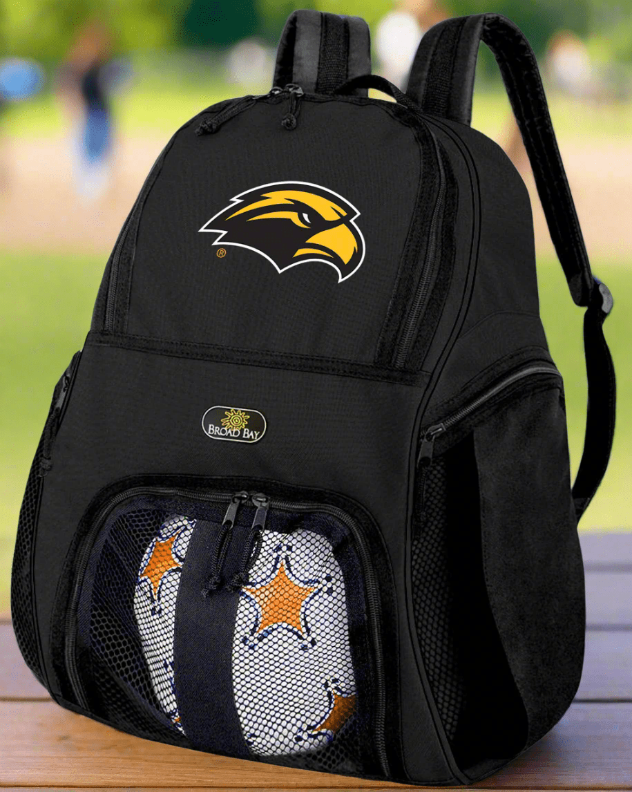 Southern Miss Soccer Ball Backpack or USM Volleyball Sports Gear Bag
