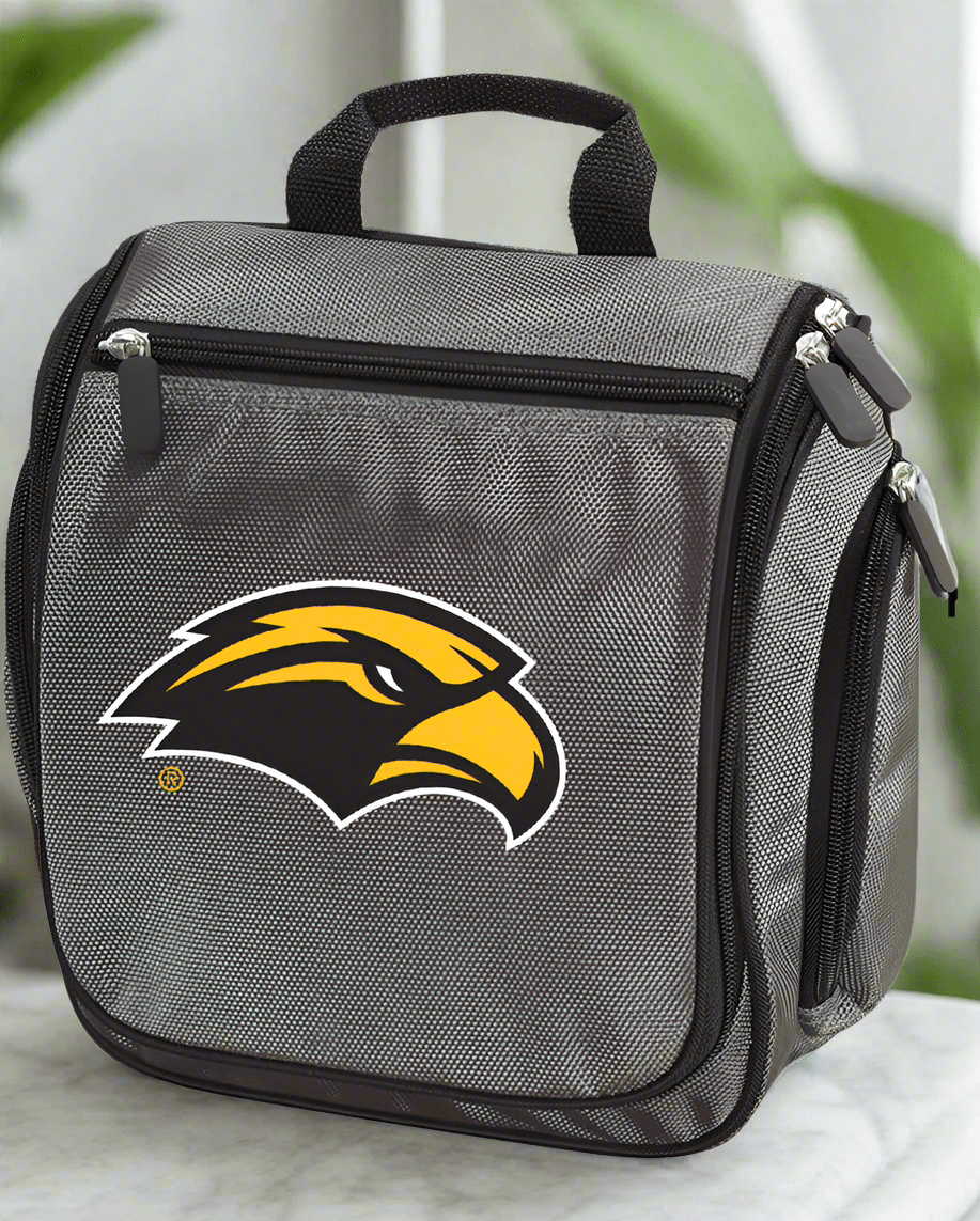 Southern Miss Toiletry Bag or Mens USM Travel Shaving Kit Gray
