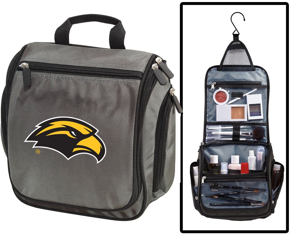 Southern Miss Toiletry Bag or Mens USM Travel Shaving Kit Gray