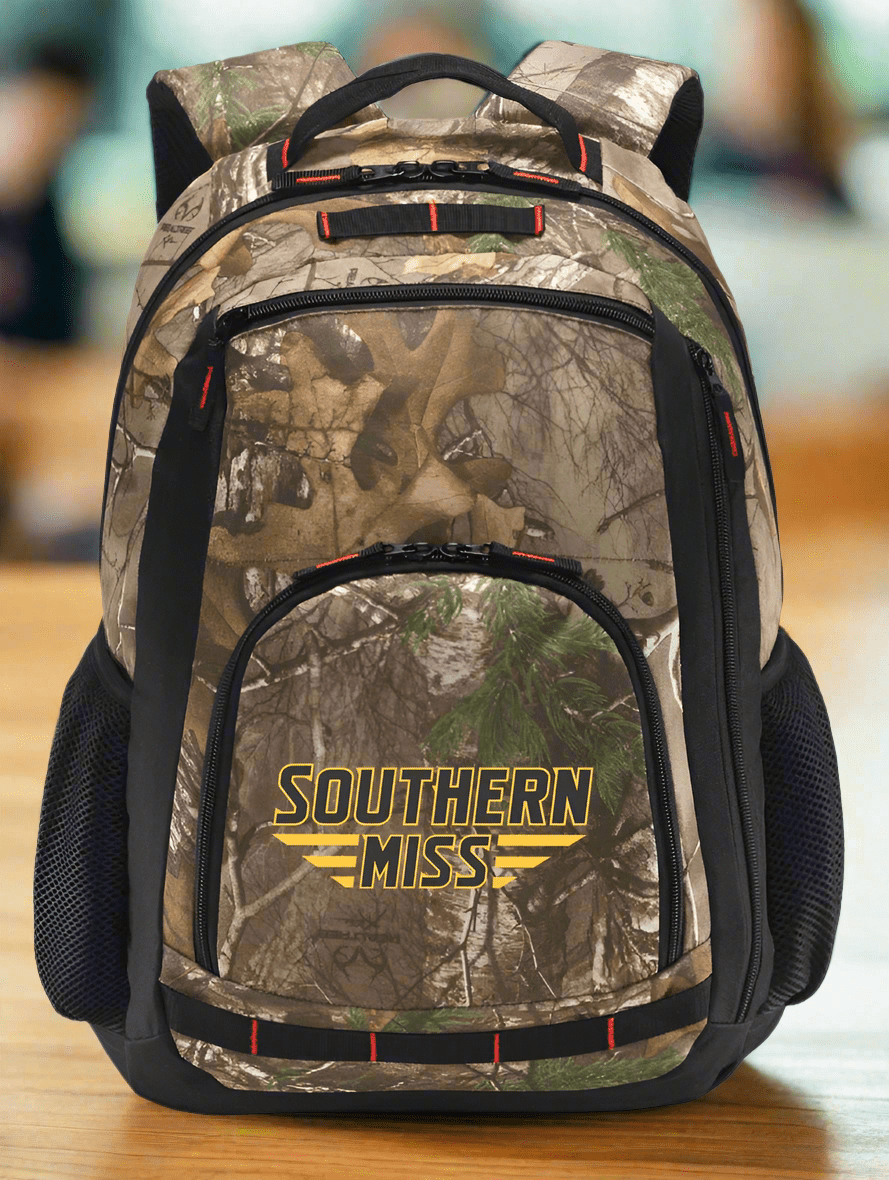 Southern Miss Camo Backpack USM Golden Eagles Laptop Computer Backpack
