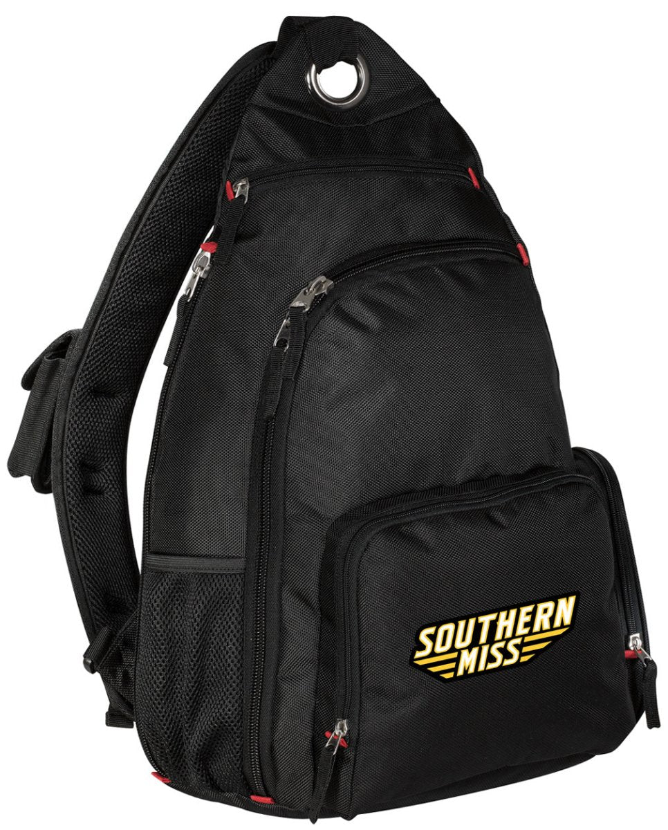 Southern Miss Sling Backpack Crossbody Bag Black