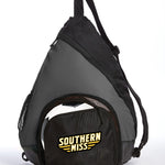 Southern Miss Sling Backpack USM Golden Eagles Bag with Soccer Ball or Volleyball Bag Sports Gear Compartment Practice Bag