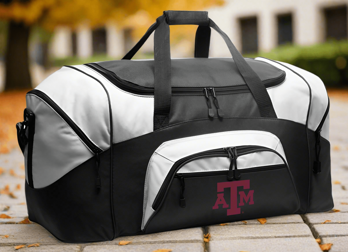 Texas A&M Large Duffel Bag Aggies Suitcase Luggage Bag Black