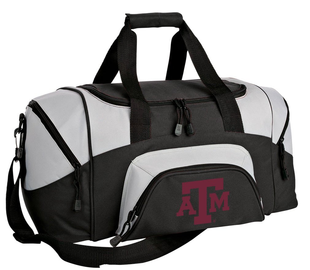Texas A&M Duffel Bag Small Aggies Carryon Suitcase or Gym Bag Black