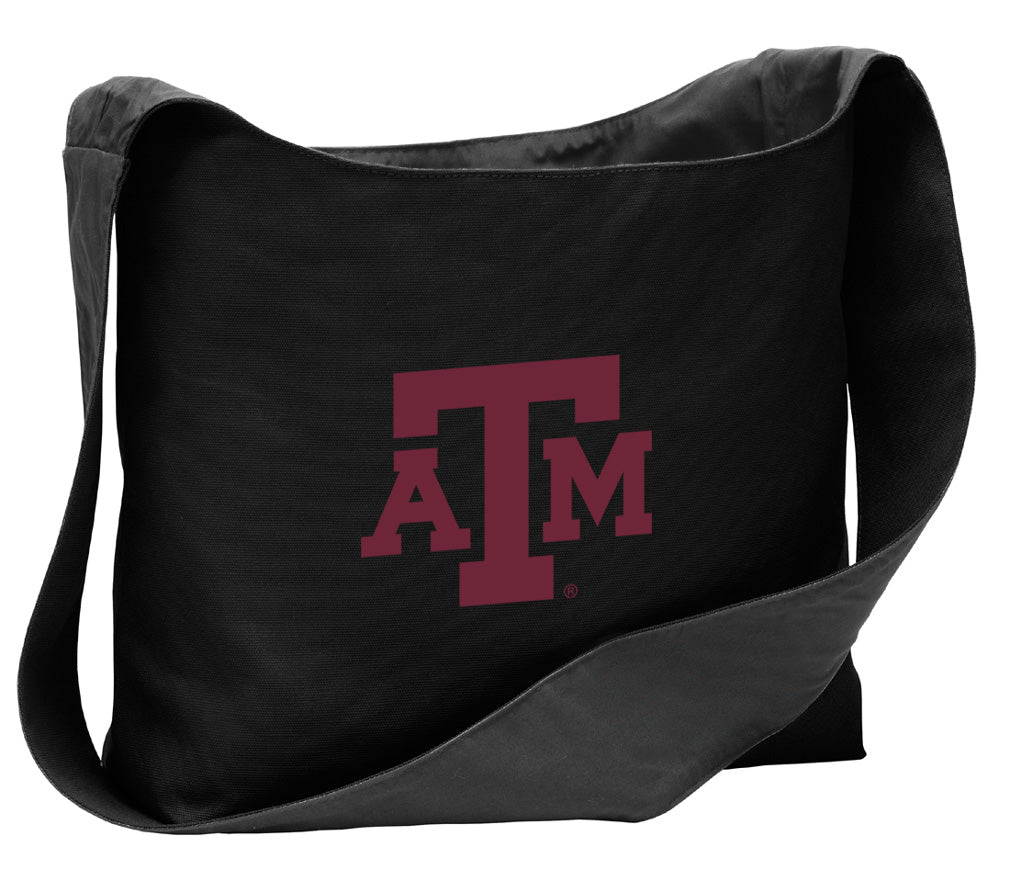 Texas A&M Cross Body Bag Aggies Shoulder Tote Bag - Sling Style Black