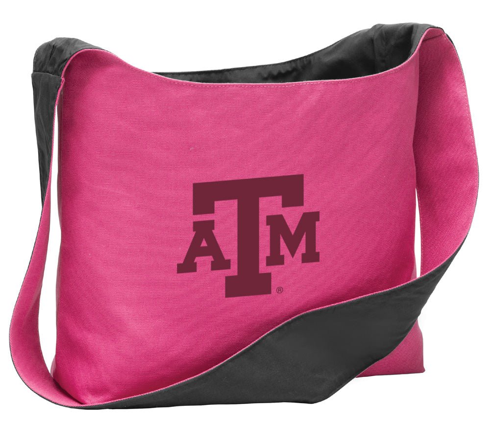 Texas A&M Cross Body Bag Aggies Shoulder Tote Bag - Sling Style Light Blue