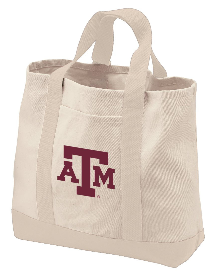 Texas A&M Canvas Tote Bag Aggies Classic Tote Tan