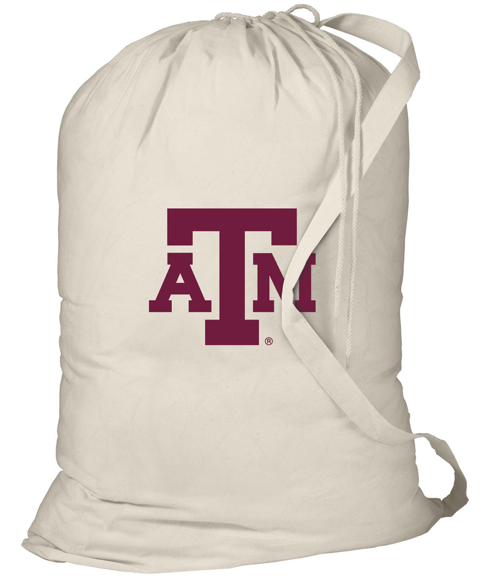 Texas A&M Laundry Bag Aggies Clothes Bag Tan