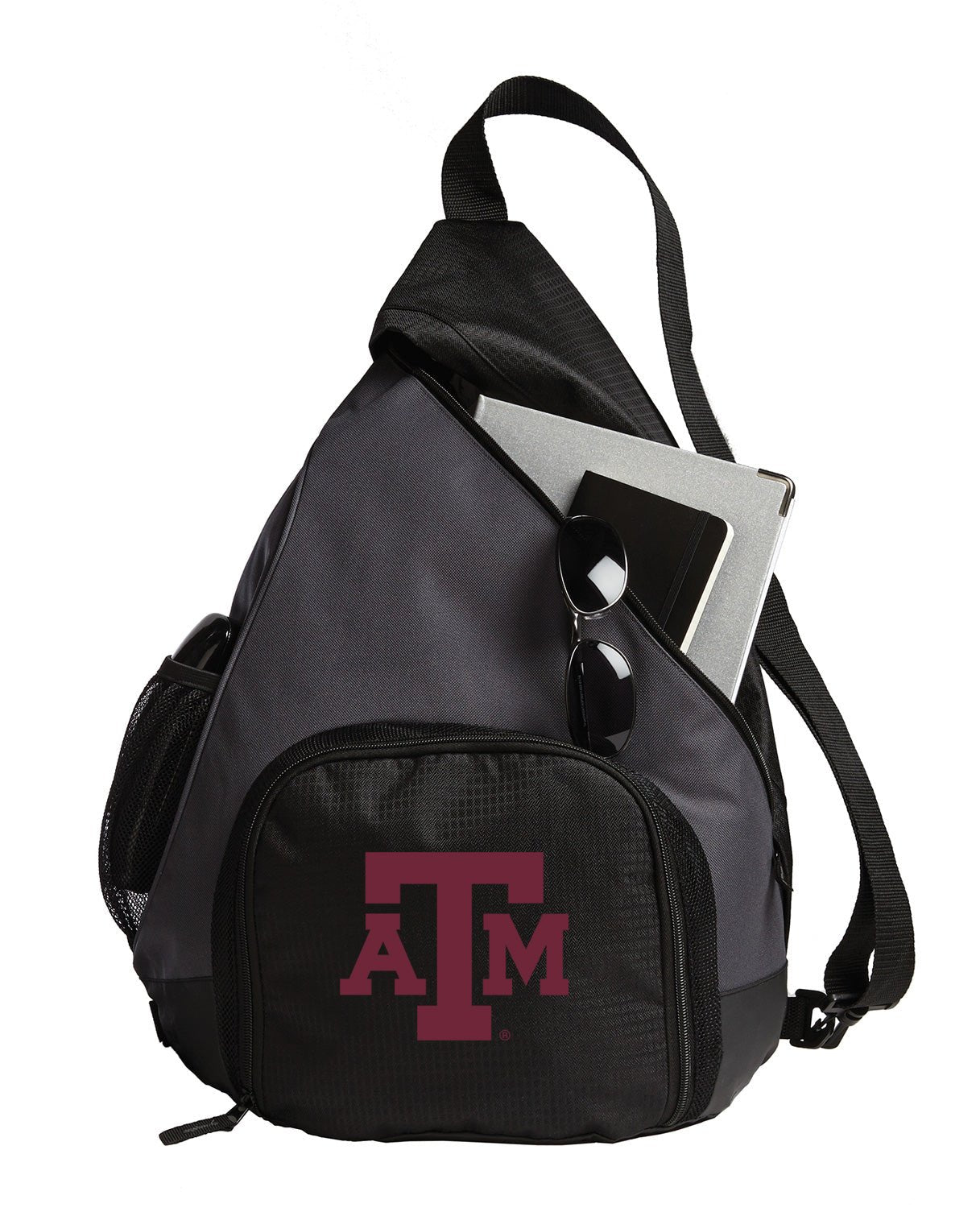 Texas A&M Sling Backpack Aggies Bag with Soccer Ball or Volleyball Bag Sports Gear Compartment Practice Bag