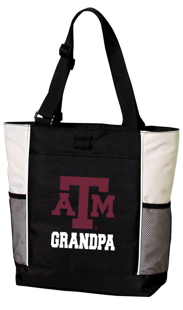 Texas A&M Tote Bag Aggies Carryall Tote Grandpa on White