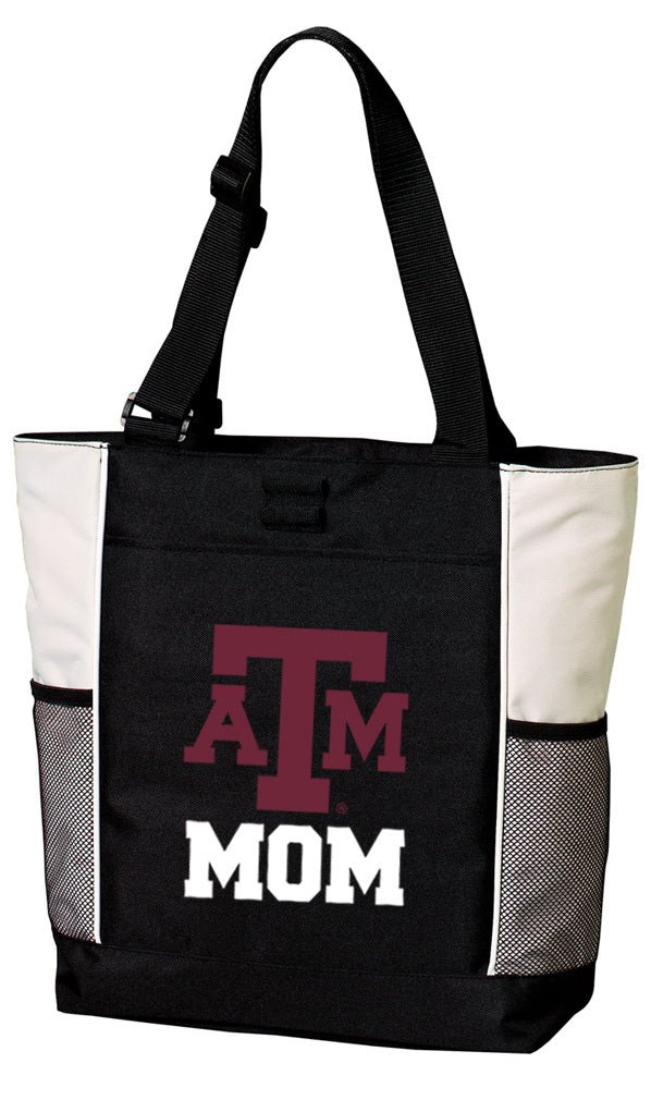 Texas A&M Tote Bag Aggies Carryall Tote Mom on White
