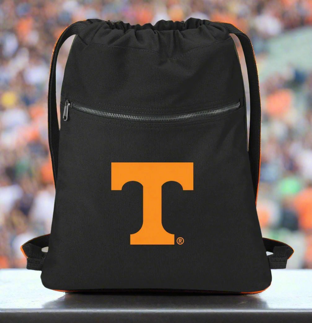 University of Tennessee Canvas Drawstring Backpack UT Vols Cotton Cinch Pack Bag