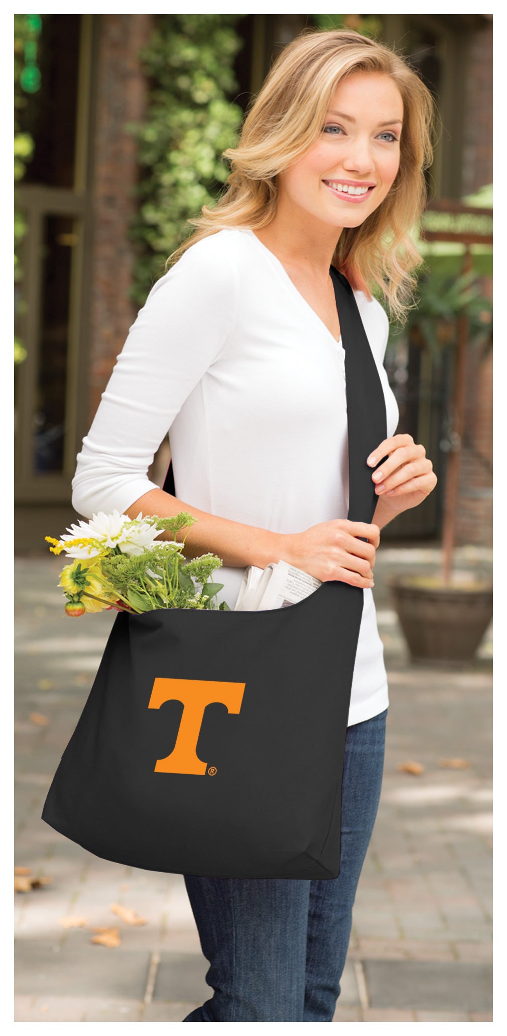 Tennessee Cross Body Bag UT Vols Shoulder Tote Bag - Sling Style Black Tennessee Shoulder Bag