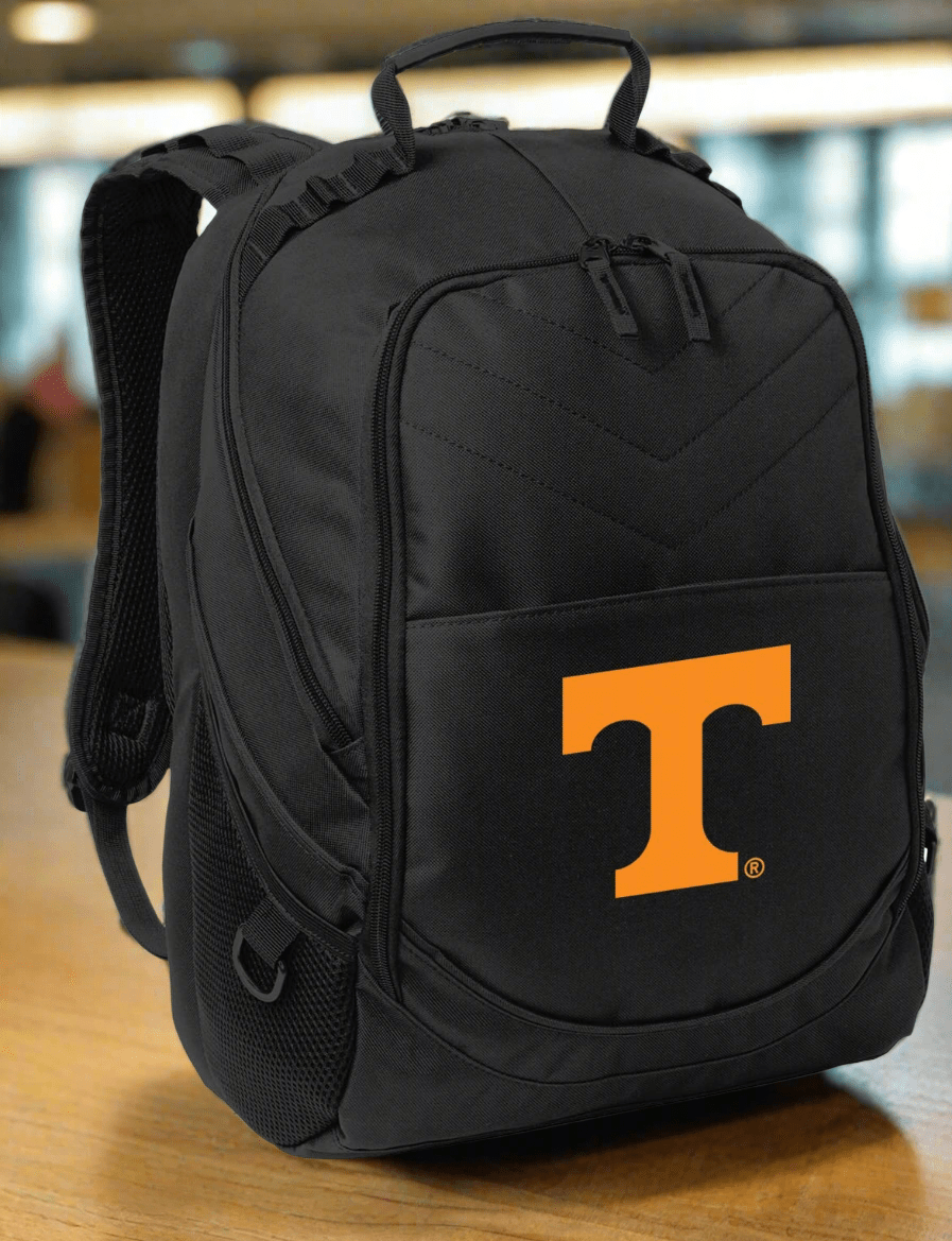 Tennessee Volunteers Laptop Backpack – Official University of Tennessee Vols Bookbag – 17" Laptop Sleeve, NCAA School Gear – 600D Polyester Black