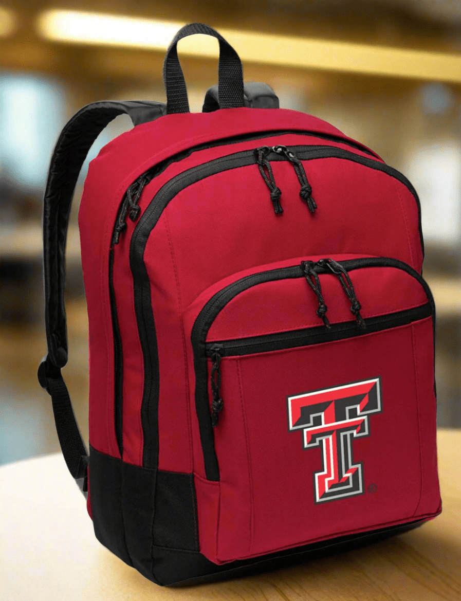 Texas Tech Backpack TTU Medium Classic Style Backpack Red