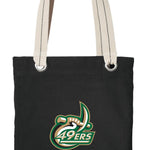 UNC Charlotte Tote Bag Charlotte 49ers Deluxe Canvas Shoulder Bag Black