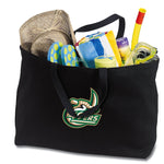UNC Charlotte Large Tote Bag Charlotte 49ers Jumbo Tote for Beach Pool or Travel Black