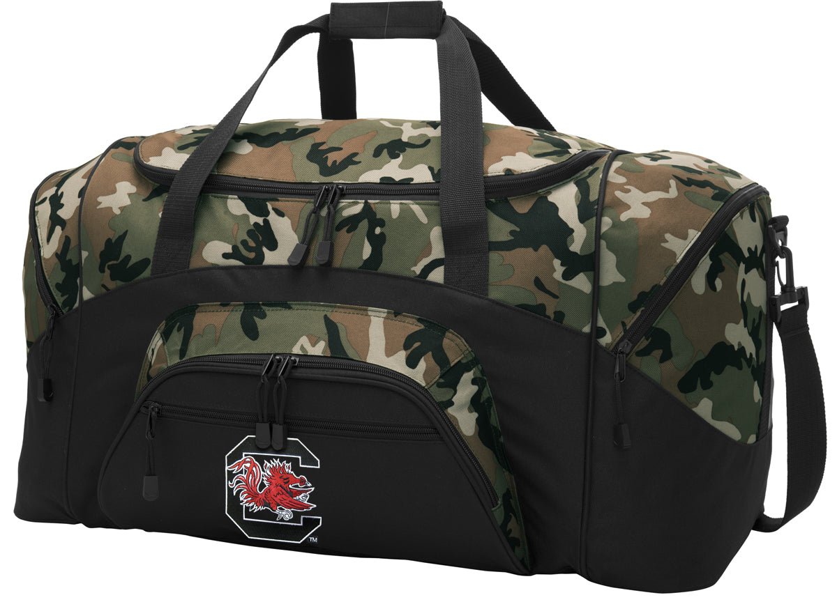 South Carolina Camo Duffel Bag – Official Gamecocks Travel, Gym & Sports Bag with Shoulder Strap – 600D Polyester