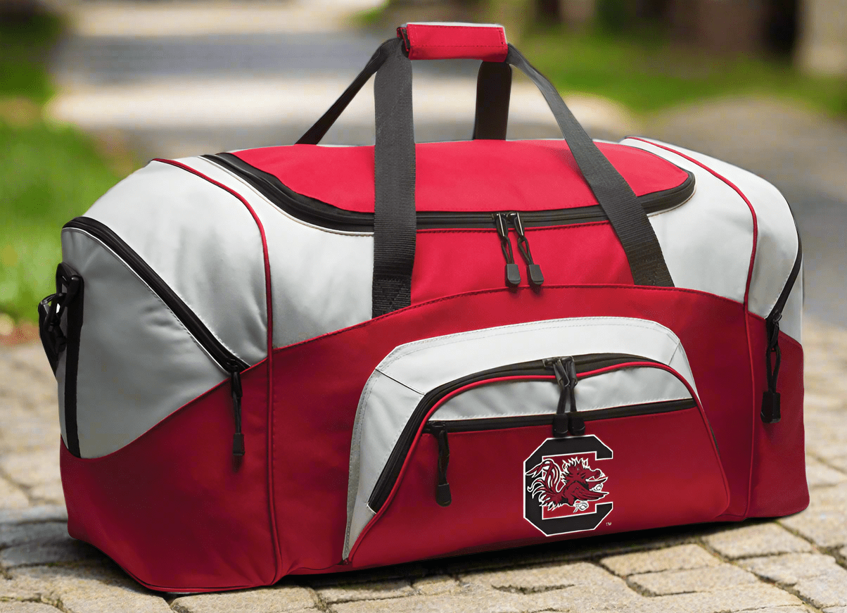 University of South Carolina Large Duffel Bag USC Gamecocks Suitcase Luggage Bag Garnet