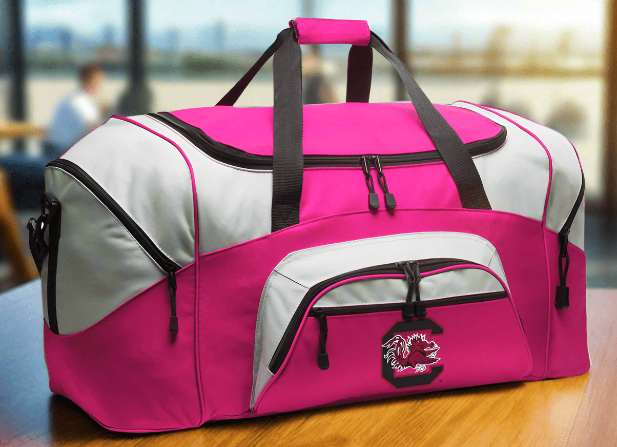 University of South Carolina Large Duffel Bag USC Gamecocks Suitcase Luggage Bag Pink
