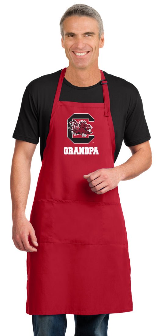 University of South Carolina Large Apron USC Gamecocks Apron - Adjustable with Pockets Grandpa on Garnet