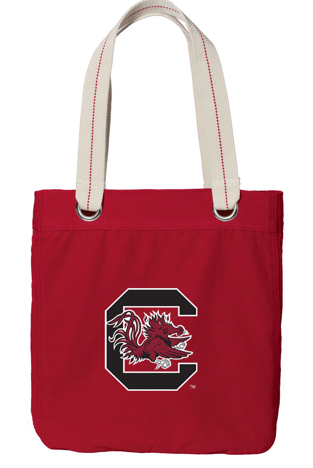 University of South Carolina Tote Bag USC Gamecocks Deluxe Canvas Shoulder Bag Red