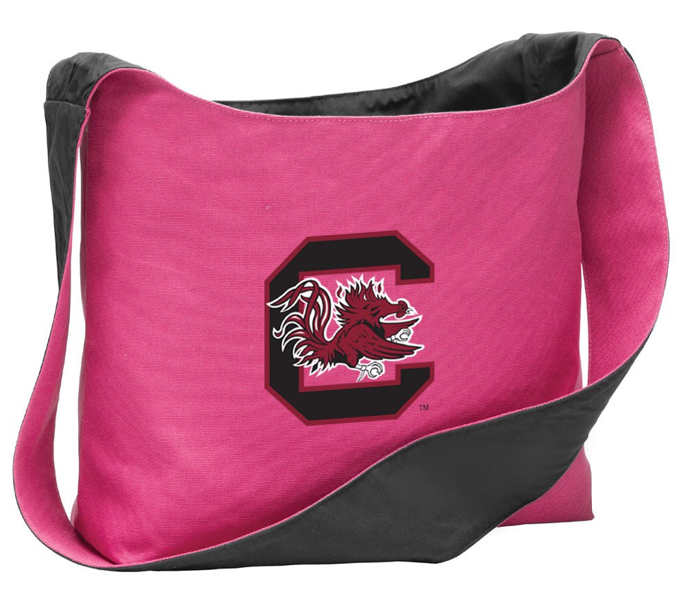 University of South Carolina Cross Body Bag USC Gamecocks Shoulder Tote Bag - Sling Style Pink