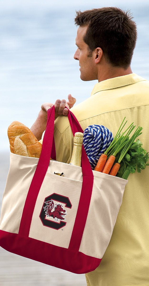 University of South Carolina Canvas Tote Bag USC Gamecocks Classic Tote Garnet