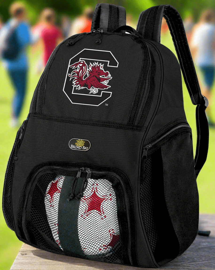 University of South Carolina Soccer Ball Backpack or USC Gamecocks Volleyball Sports Gear Bag Black