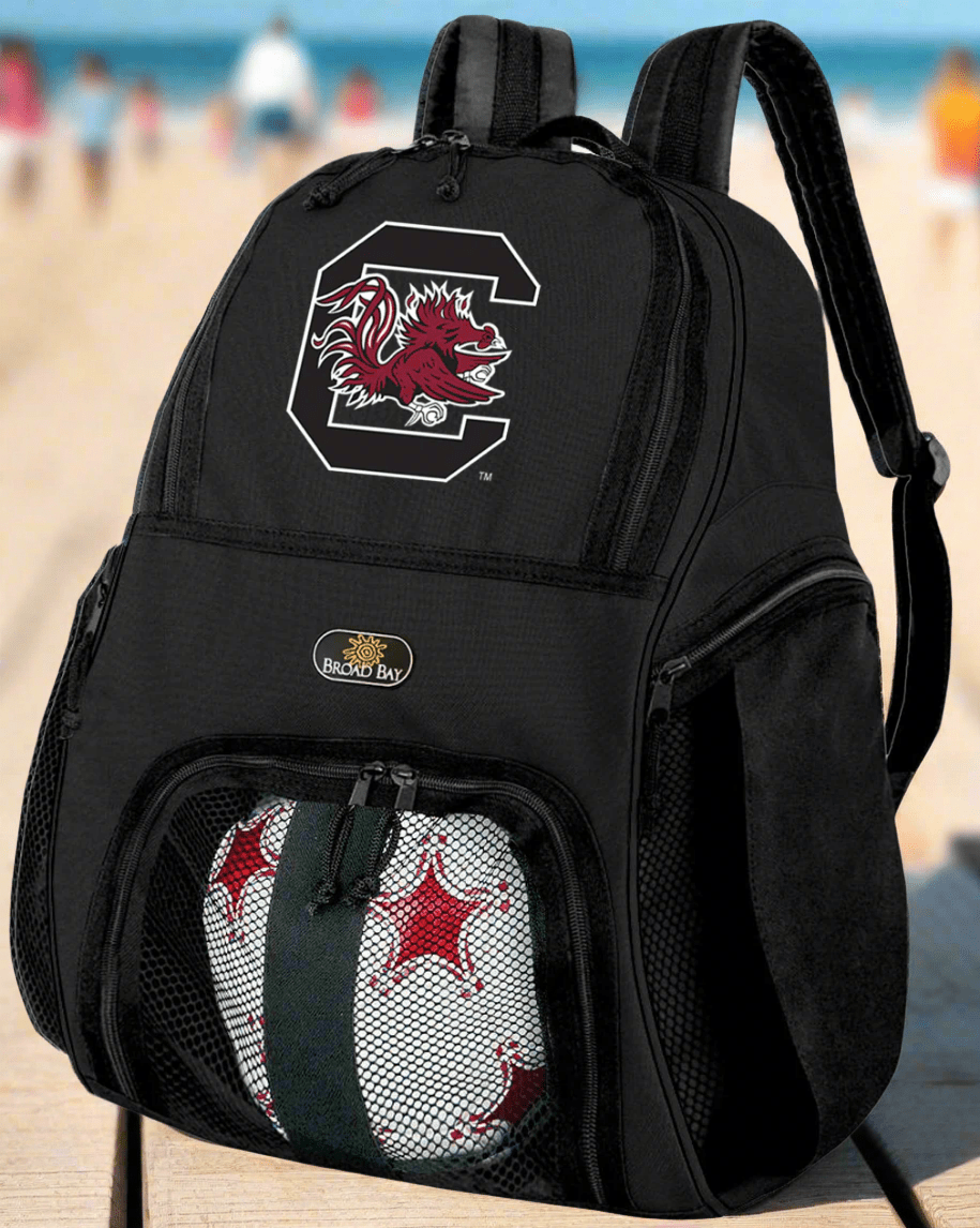 University of South Carolina Soccer Ball Backpack or USC Gamecocks Volleyball Sports Gear Bag Black