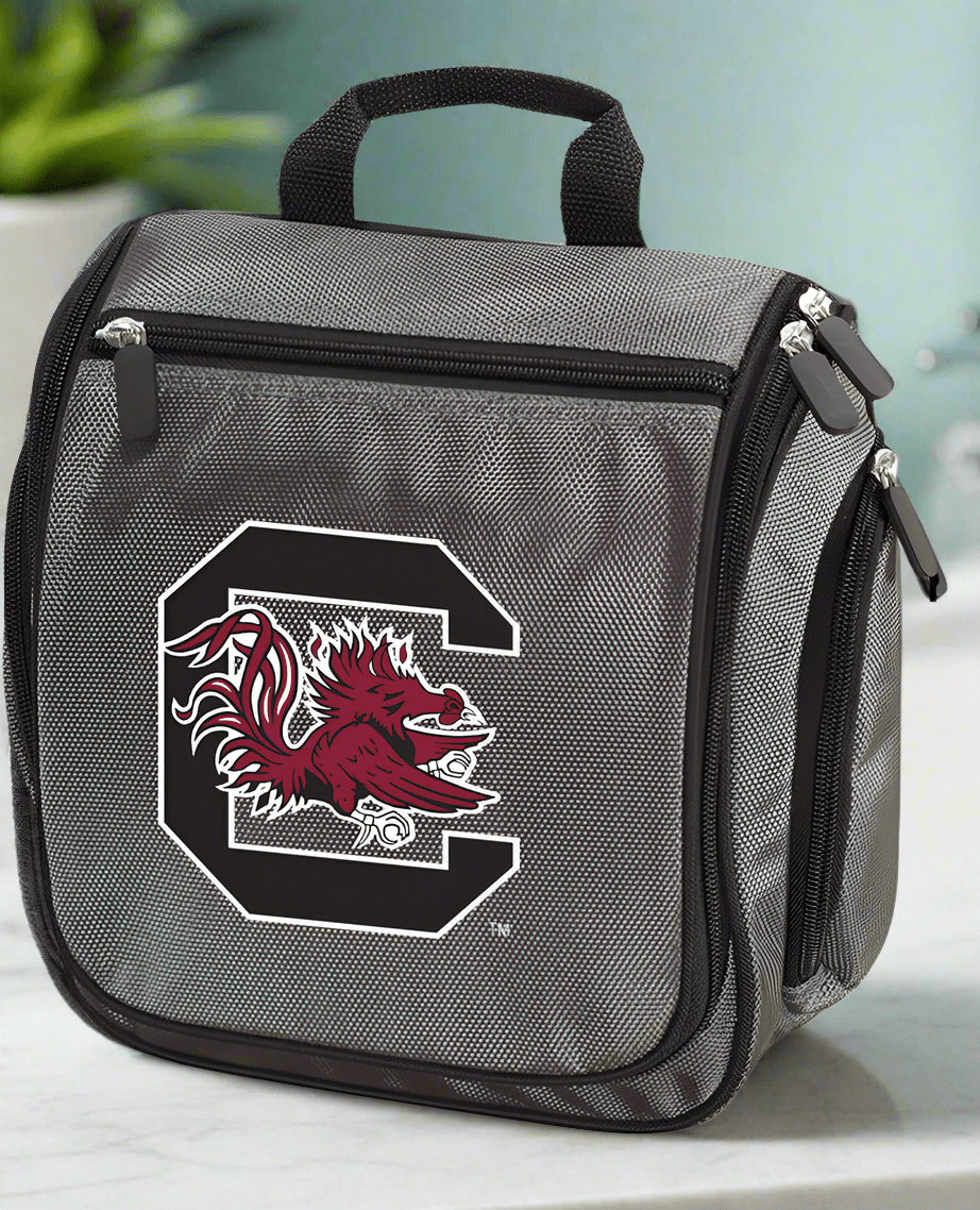 University of South Carolina Toiletry Bag – Official USC Travel Organizer for Gamecocks Fans, Students & Alumni Gray