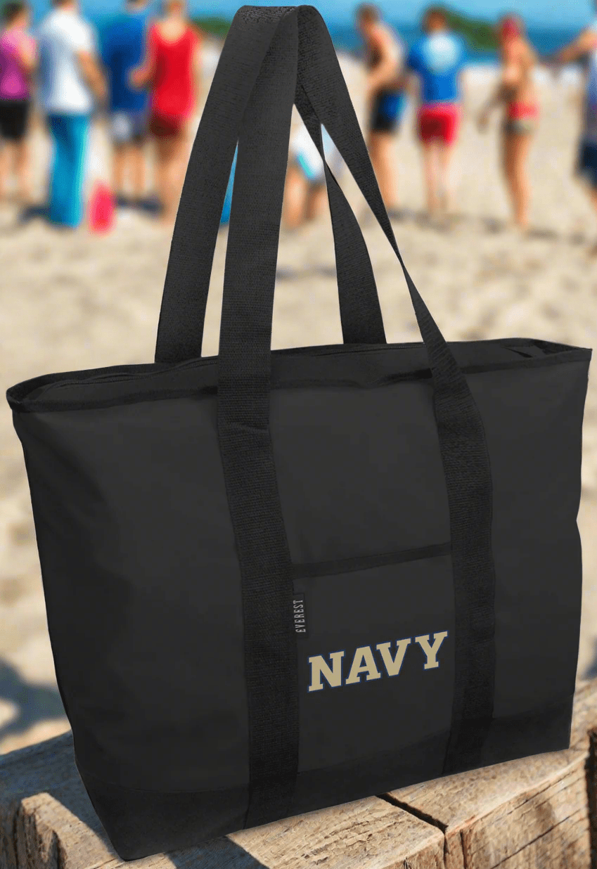 Naval Academy Tote Bag USNA Navy Midshipmen Large Zippered Tote