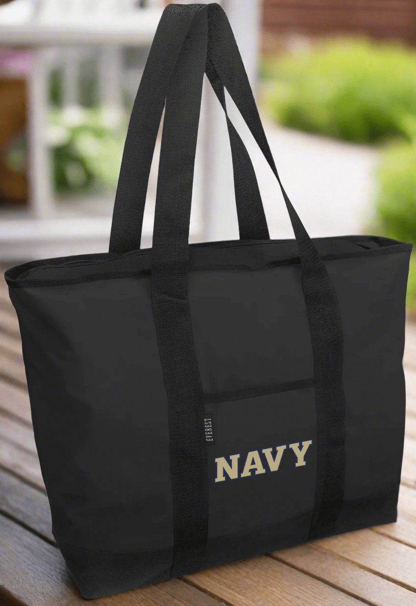 Naval Academy Tote Bag USNA Navy Midshipmen Large Zippered Tote