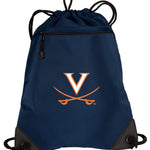 UVA Drawstring Backpack University of Virginia Cinch Pack - Mesh & Microfiber Navy