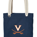 UVA Tote Bag University of Virginia Deluxe Canvas Shoulder Bag Navy