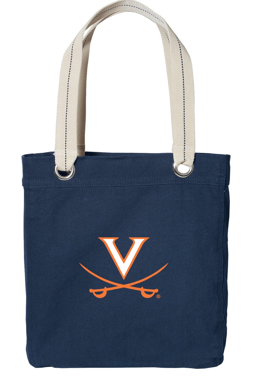 UVA Tote Bag University of Virginia Deluxe Canvas Shoulder Bag Navy