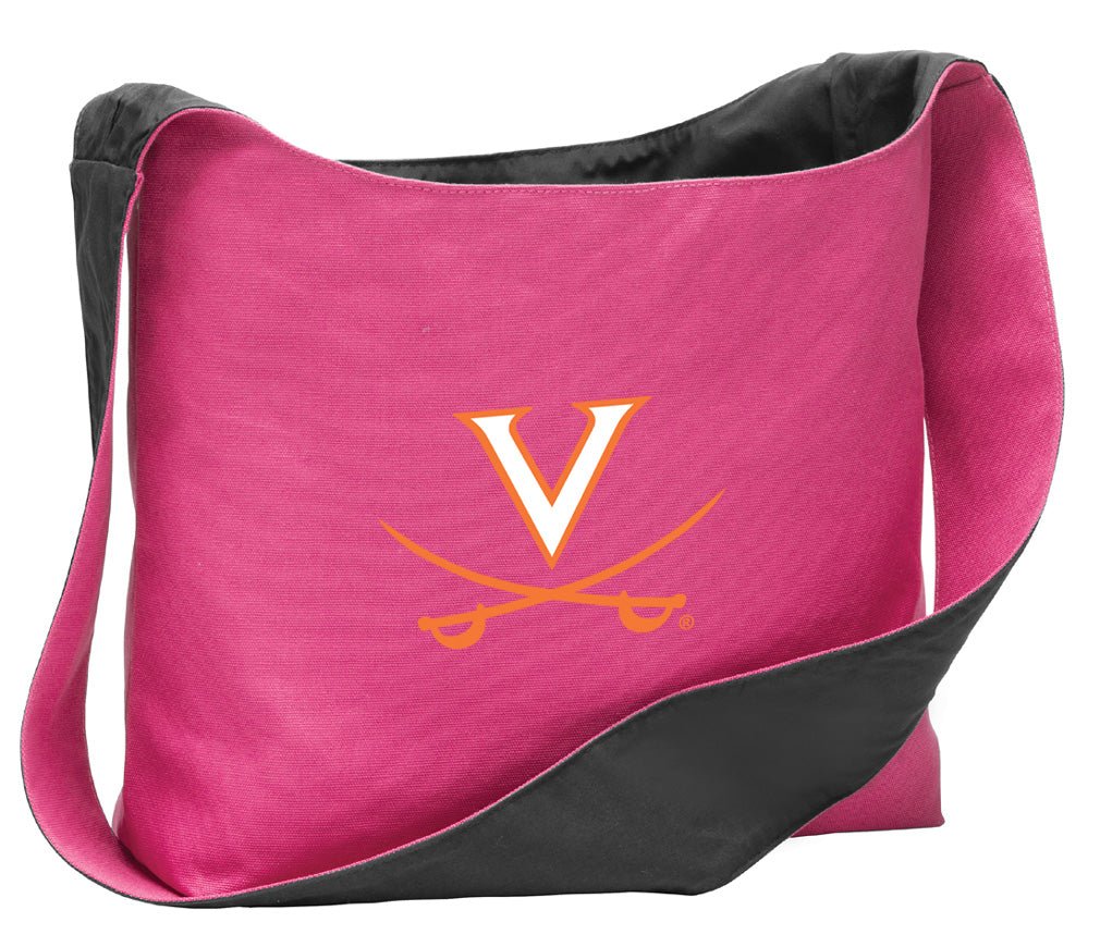UVA Cross Body Bag University of Virginia Shoulder Tote Bag - Sling Style Pink
