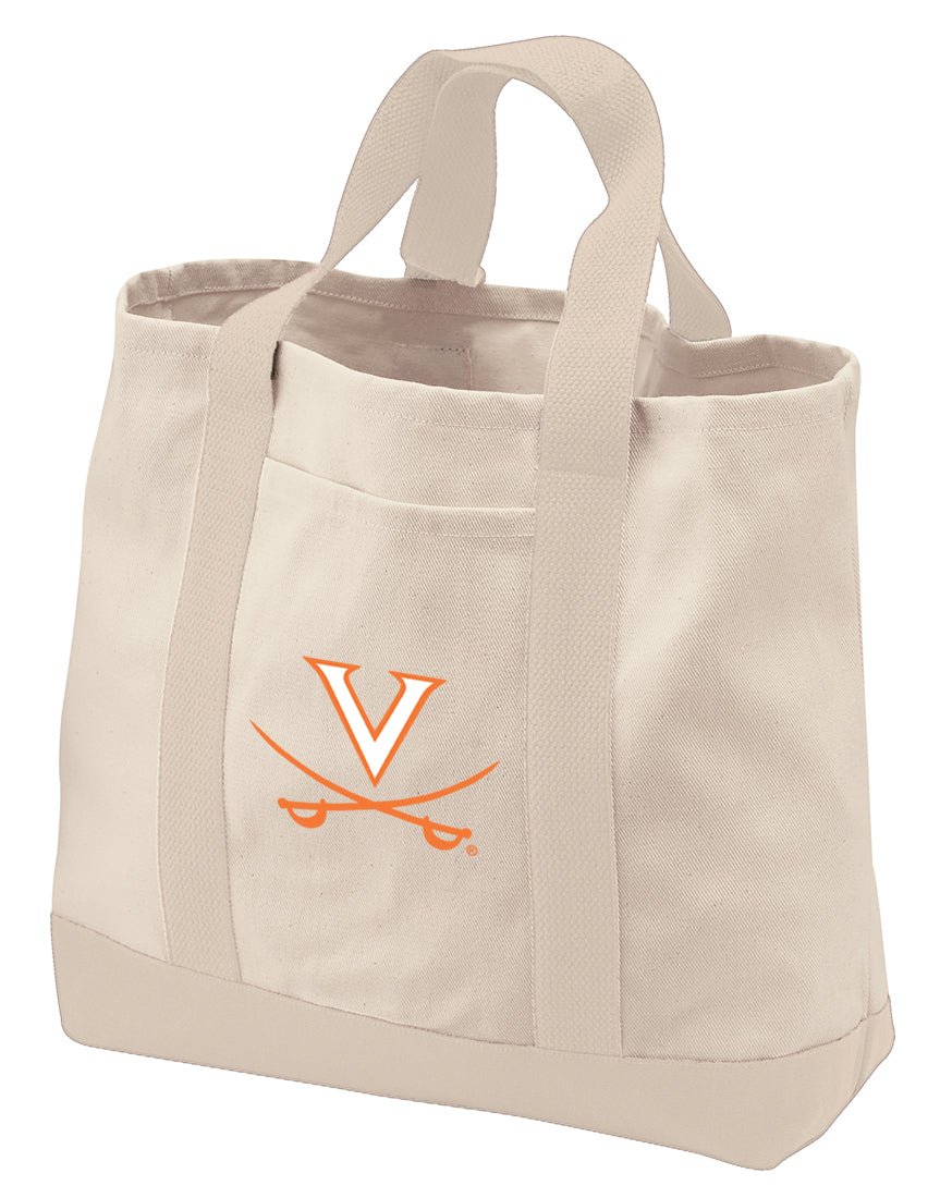UVA Canvas Tote Bag University of Virginia Classic Tote Tan