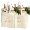 UVA Grocery Shopping Bags 2 PC SET University of Virginia Reusable Cotton Bags
